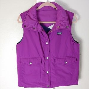 Patagonia Reversible Puffer Vest Purple Chevron M